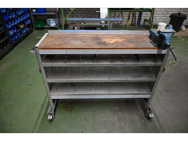 Sortimo globelyst magazijnwagen met heuer front bankschroef - afbeelding 2 van  5