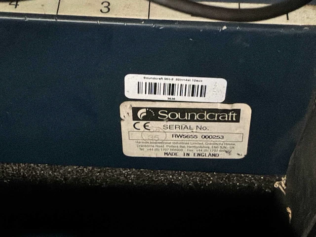 Soundcraft mh3 analoge mengtafel met eq rack - afbeelding 2 van  18