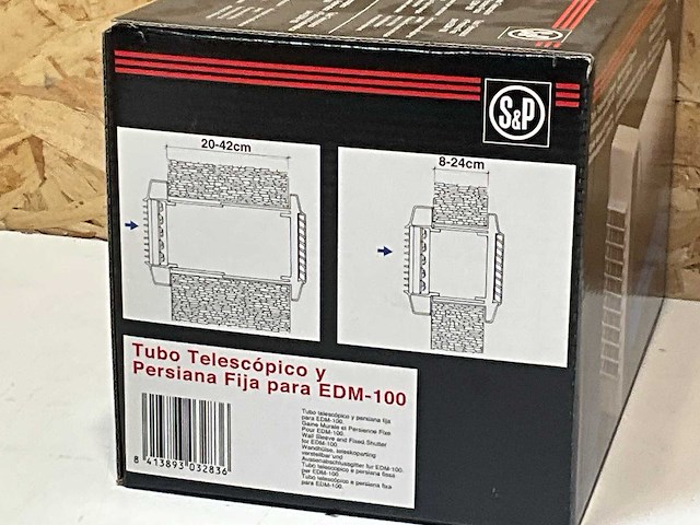 S&p edm-100 muurdoorvoer niet elektrisch + rooster (2x) - afbeelding 4 van  5