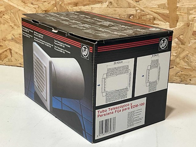 S&p edm-100 muurdoorvoer niet elektrisch + rooster (6x) - afbeelding 3 van  5