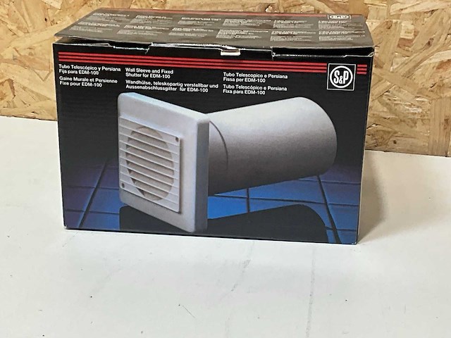 S&p edm-100 muurdoorvoer niet elektrisch + rooster (6x) - afbeelding 1 van  5