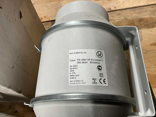 S&p td-350/125 ecowatt dampafzuiginstallatie - afbeelding 4 van  5