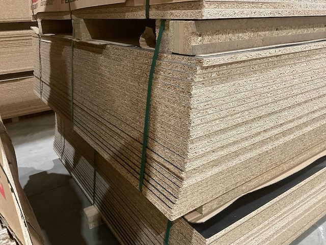 Spaanplaat kleur zwart-wit 2070x1645x16mm (24x) - afbeelding 3 van  6