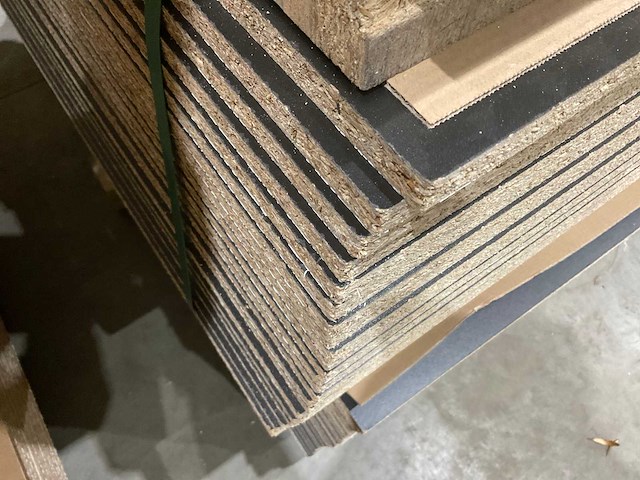 Spaanplaat kleur zwart-wit 2070x1645x16mm (24x) - afbeelding 5 van  6