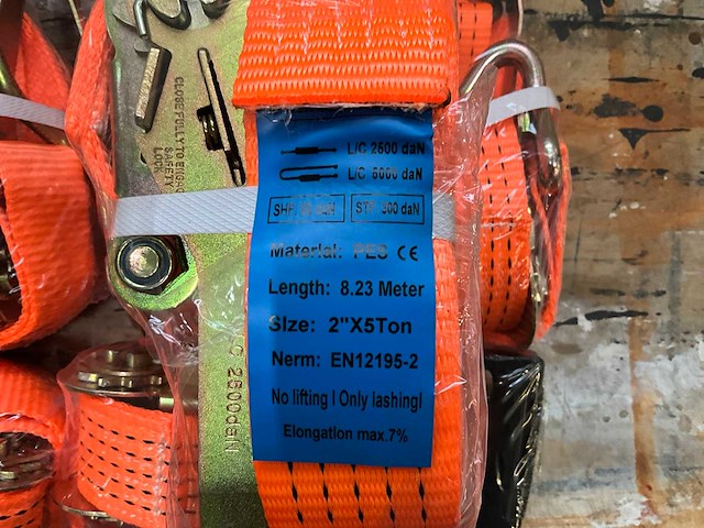 Spanband 5000 kg 8 meter (10x) - afbeelding 3 van  4