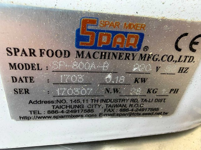 Spar - sp-800 - mengmachine - afbeelding 5 van  5
