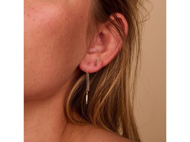 Sparkle14 balkje dames oorknoppen 8.5 mm - afbeelding 3 van  3