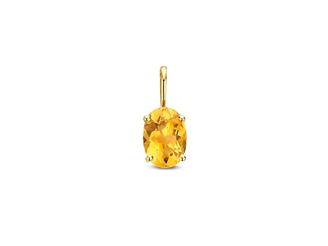 Sparkle14 hanger citrien 7 mm goud - afbeelding 1 van  1