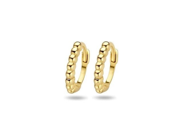 Sparkle14 klapoorringen bolletje goud - afbeelding 1 van  1