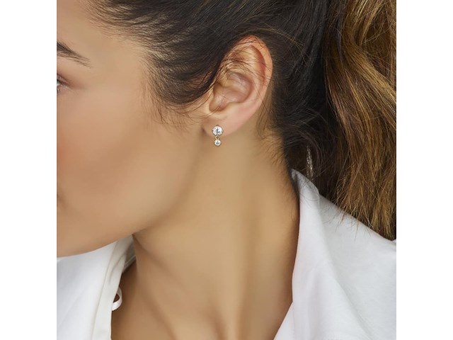 Sparkle14 oorhangers zirkonia goud - afbeelding 4 van  4