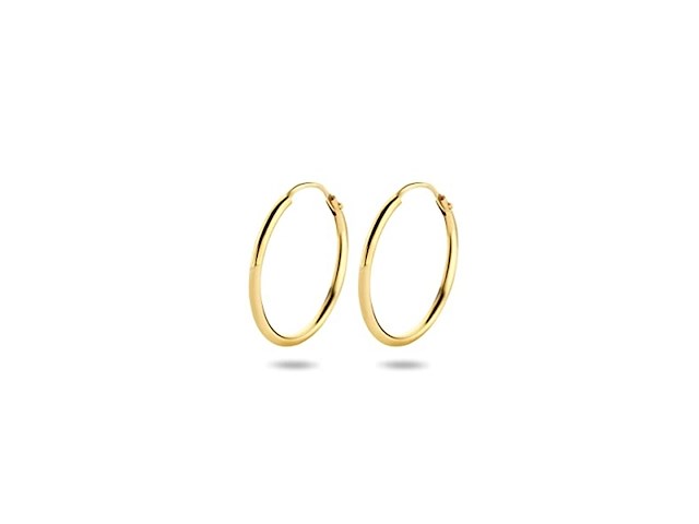 Sparkle14 ronde buis dames oorringen 32 mm - afbeelding 1 van  2