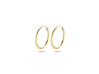 Sparkle14 ronde buis dames oorringen 32 mm - afbeelding 1 van  2