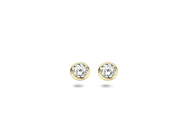 Sparkle14 zirkonia dames oorknoppen 4 mm - afbeelding 1 van  1