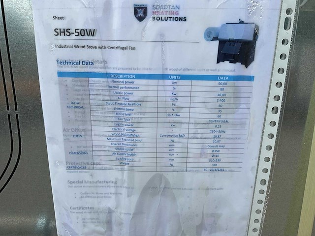 Spartan shs-50w houtkachel - afbeelding 8 van  18