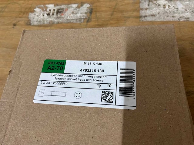 Spartex rvs a2 schroef cilkopbzk d912/i4762 m16x130 (170x) - afbeelding 5 van  6