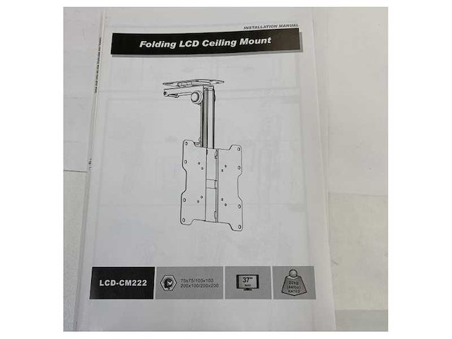 Speaka 629563 dh-1500 ceiling tv mount with lock up to 37 inch - afbeelding 7 van  9