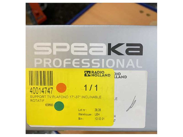 Speaka 629563 dh-1500 ceiling tv mount with lock up to 37 inch - afbeelding 8 van  9