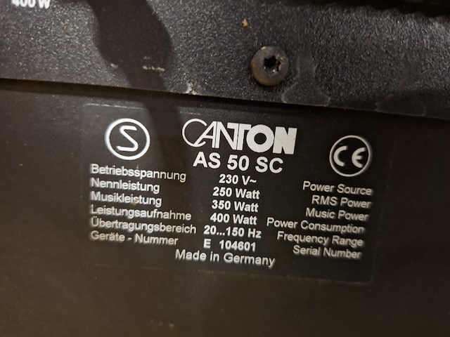 Speaker canton, as50sc - afbeelding 4 van  5