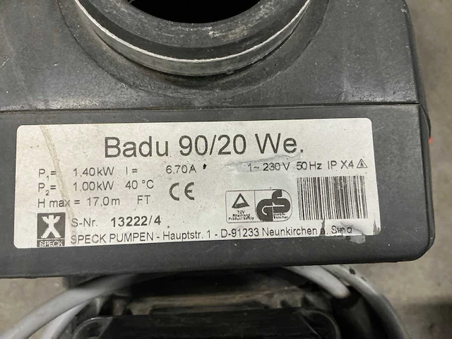 Speck badu 90/20 we gebruikte zwembadpomp - afbeelding 3 van  3