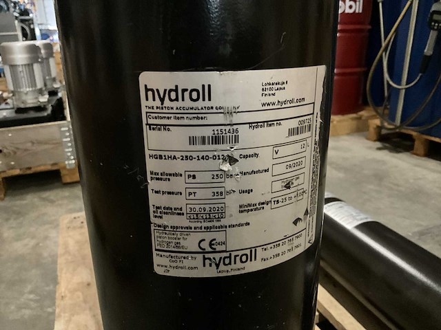 Specma - hgb1ha-250-140-0120 - hydraulische accumulator - 2020 - afbeelding 3 van  3