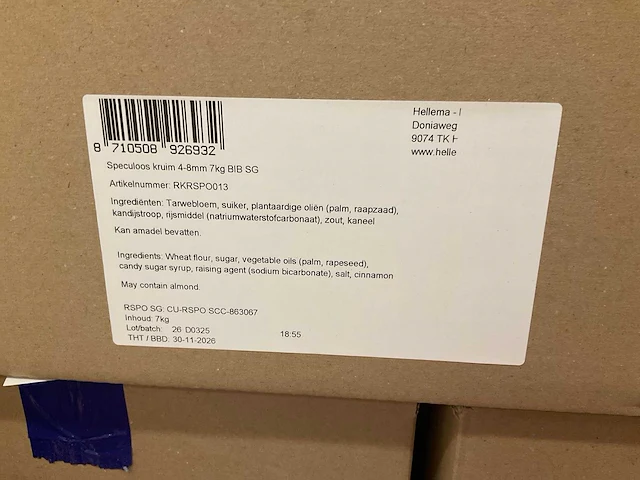Speculoos kruimels 7kg (9x) - afbeelding 3 van  3