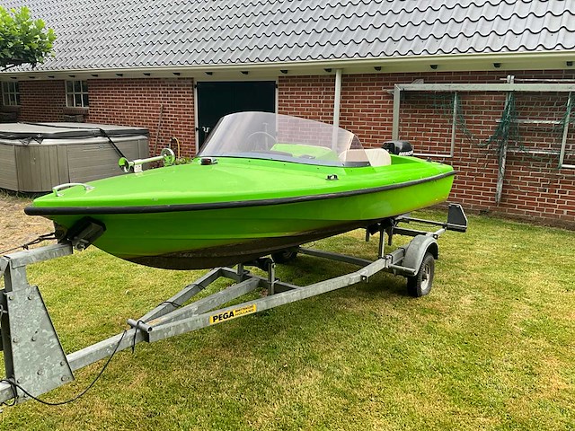 Speedboot - pega boottrailer + 5 pk mercury - speedboot - afbeelding 1 van  40