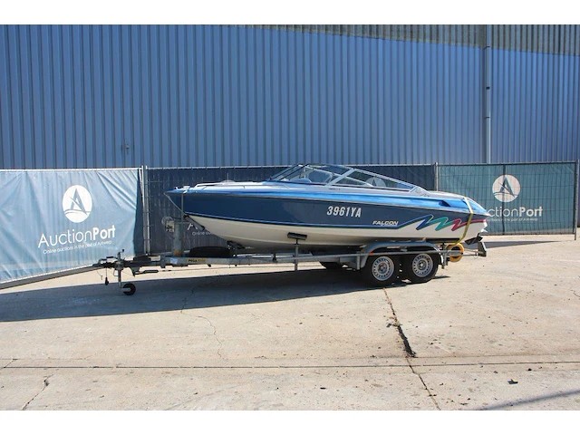 Speedboot thunderbird falcon 1800 benzine 1995 met trailer - afbeelding 1 van  1