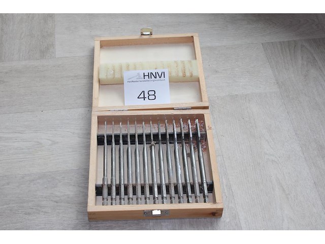 Speedborenset rotec 13-delig in houten kistje. maat 6 t/m 25 - afbeelding 1 van  2