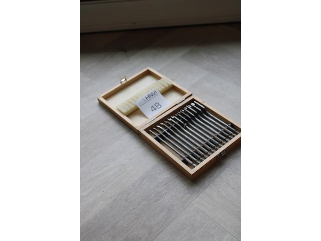 Speedborenset rotec 13-delig in houten kistje. maat 6 t/m 25 - afbeelding 2 van  2