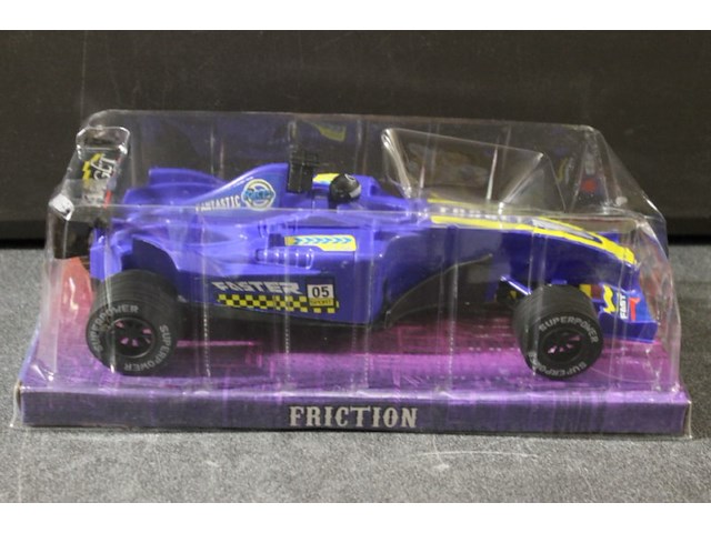 Speel racae formule 1 auto blauw 1x in kr a4 - afbeelding 1 van  3