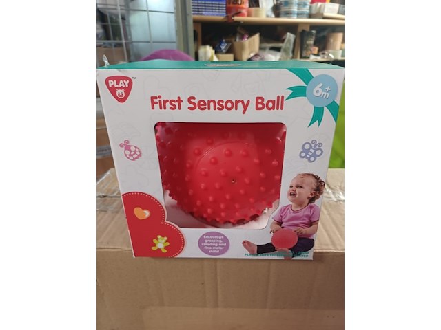 Speelbal baby sensorische bal rood 1x - afbeelding 3 van  3