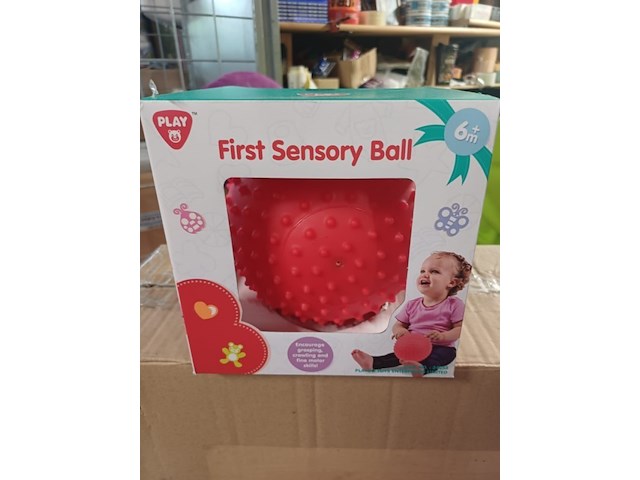 Speelbal baby sensorische bal rood 1x - afbeelding 2 van  3
