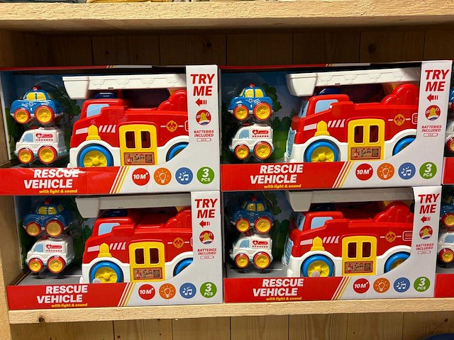 Speelgoed brandweerauto-set (40x) - afbeelding 2 van  2