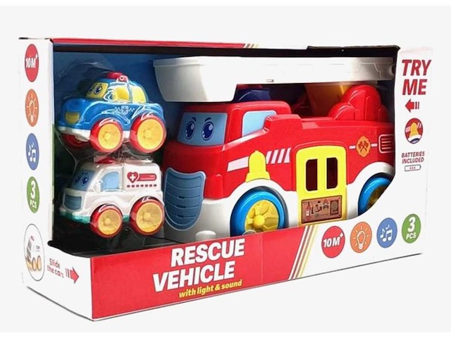 Speelgoed brandweerauto-set (40x) - afbeelding 1 van  2