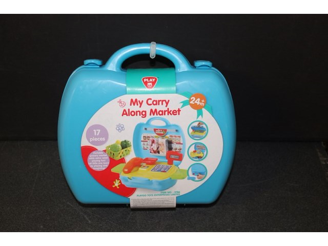 Speelgoed winkeltje in koffer 1x in kr 14 - afbeelding 1 van  3