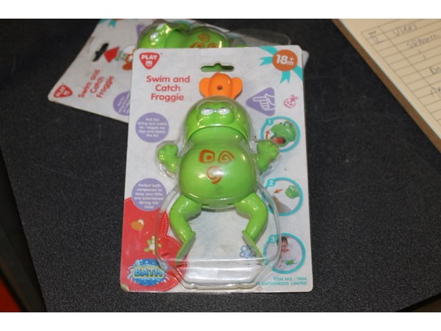 Speelgoed zwemkikker met trekkoord 1x in ds t - afbeelding 3 van  3