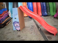 Speelhuis met glijbaan en schommel 419x350x266 cm - afbeelding 2 van  3