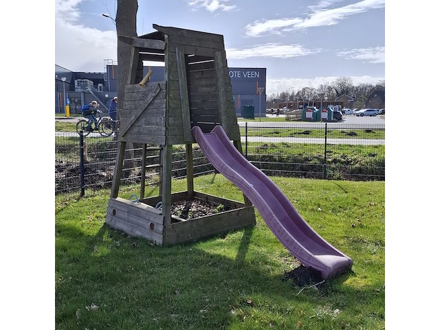 Speelhuisje met glijbaan - afbeelding 6 van  12