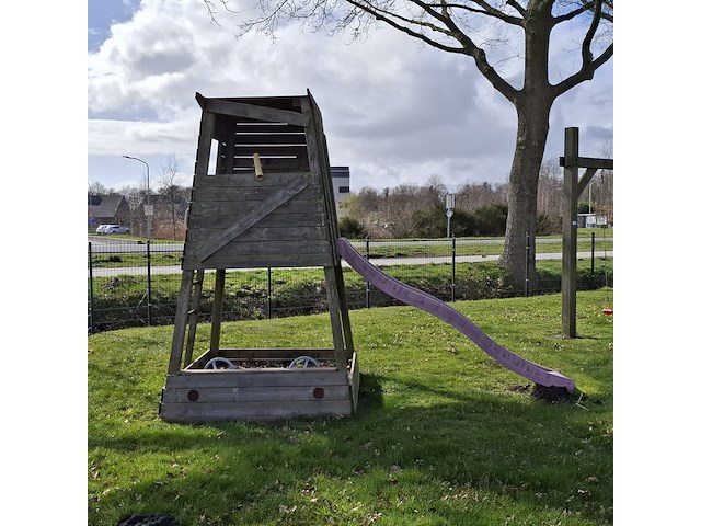 Speelhuisje met glijbaan - afbeelding 7 van  12