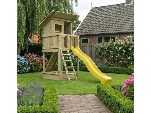 Speeltoestel beach hut, geschaafd grenen - afbeelding 2 van  3