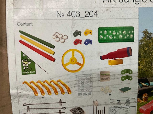 Speeltoestel met glijbaan - 240x320x240 cm - afbeelding 2 van  8