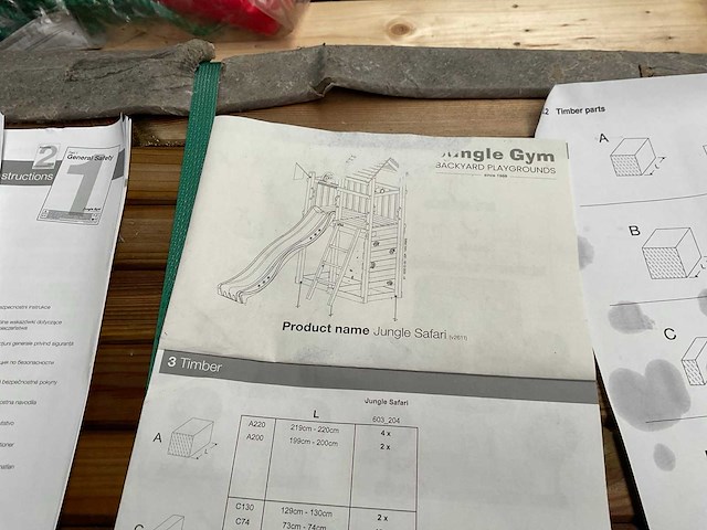 Speeltoestel met glijbaan - 240x320x240 cm - afbeelding 3 van  8