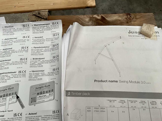 Speeltoestel met glijbaan - 240x320x240 cm - afbeelding 4 van  8