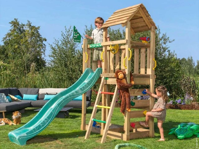 Speeltoestel met glijbaan - 240x320x240 cm - afbeelding 1 van  6