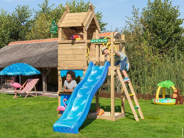 Speeltoestel met glijbaan - 240x320x240 cm - afbeelding 1 van  7