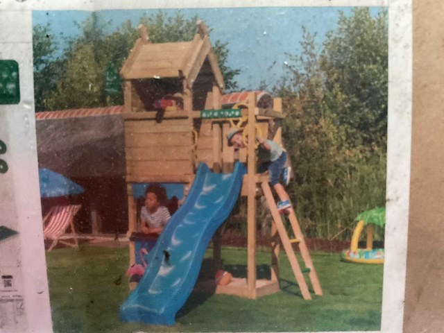 Speeltoestel met glijbaan - 240x320x240 cm - afbeelding 2 van  7