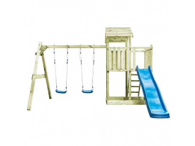 Speeltoestel met glijbaan - 385x353x268 cm - afbeelding 2 van  6