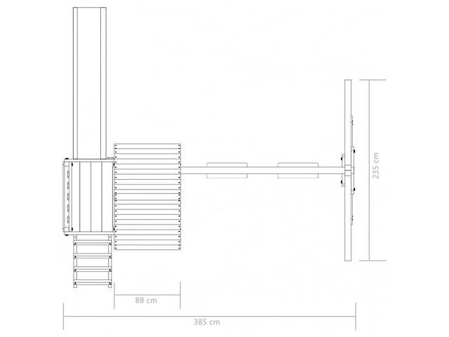 Speeltoestel met glijbaan - 385x353x268 cm - afbeelding 4 van  6