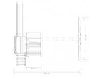 Speeltoestel met schommels en glijbaan - 385x353x268 cm - afbeelding 7 van  8
