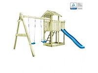 Speeltoestel met schommels en glijbaan - 385x353x268 cm - afbeelding 8 van  8